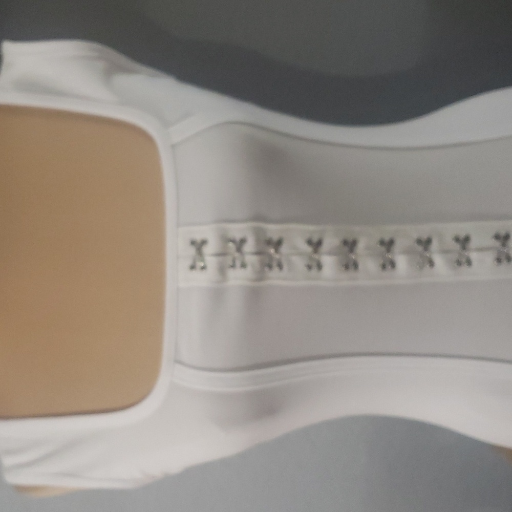 White Sleeveless Binding Detail Hook And Eye Bodycon Dress - Picture 3 of 7